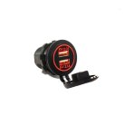 Автомобильное зарядное устройство с двумя USB-портами Red