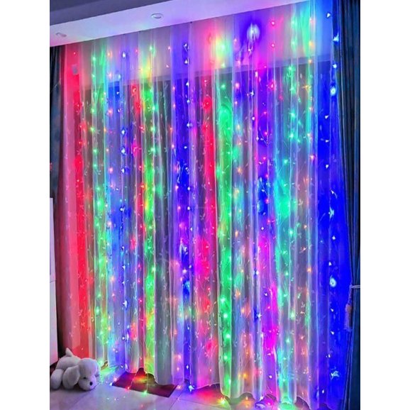 Светодиодная гирлянда штора-морская звезда RGB (20-2)