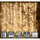 Светодиодная гирлянда штора на прозрачном проводе 2м x 2м 200 led warm (4-3)