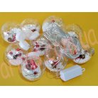160L 10 дорожек бахрома 3м*40см60см дед мороз с диодами в шарике warm (22-1)