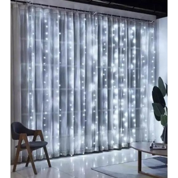 Світлодіодна гірлянда водоспад штора 480 LED white 3x3м (10-1)