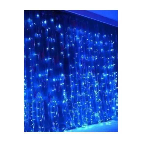 Світлодіодна гірлянда водоспад штора 480 LED blue 3x3м (10-3)