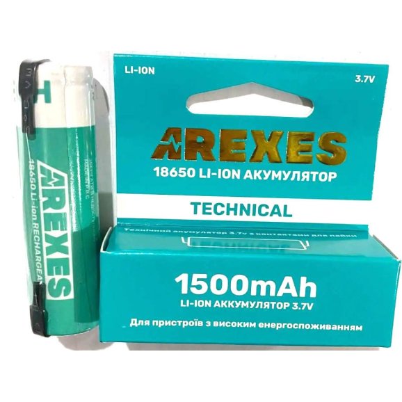 Аккумулятор Arexes Li-ion 18650 3.7v 1500mah с контактами для пайки