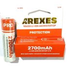 Аккумулятор Arexes Li-ion 18650 3.7v 2700mah с защитой