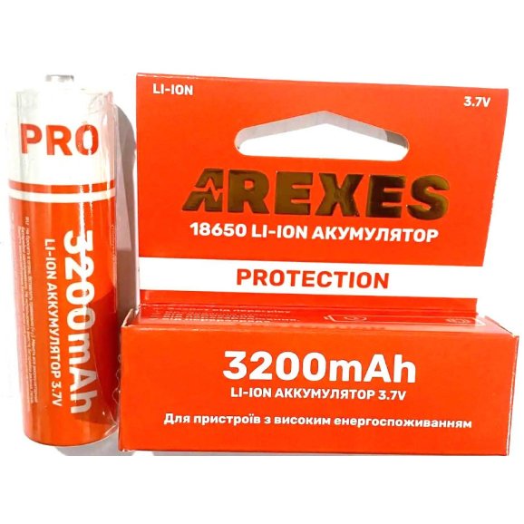 Аккумулятор Arexes Li-ion 18650 3.7v 3200mah с защитой