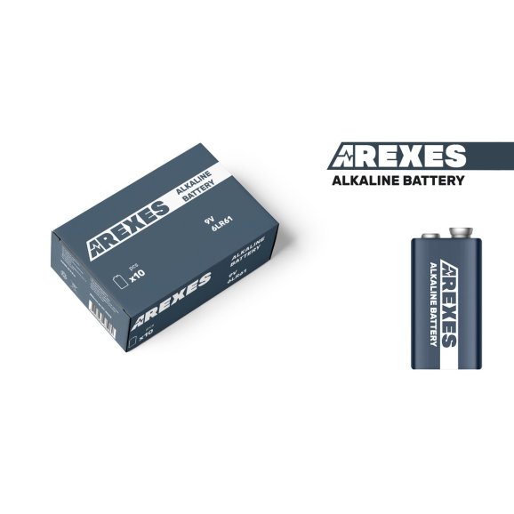 Батарейка 6LR61 9v Arexes алкалиновая (24шт в упаковке)