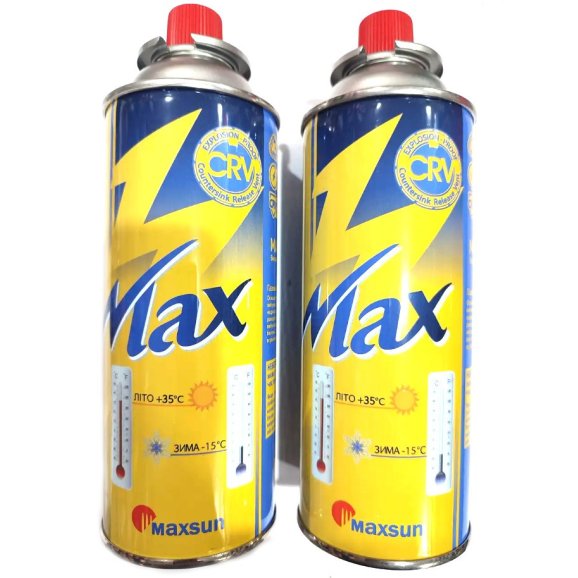 Газ MAX MAXSUN для портативних газових пальників балон всесезонний