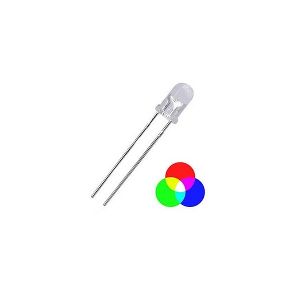 Упаковка кольорових світлодіодів 5 мм RGB шість кольорів два режими 1000 шт.