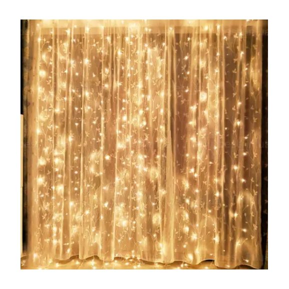 Светодиодная гирлянда водопад 320 LED warm (8-10)